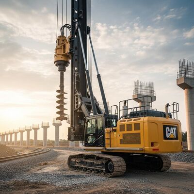 Rig de empillamiento rotativo KR300C de trabajo pesado con 54m Profundidad máxima de perforación 320kN.m Torque y diámetro de perforación de 2500mm