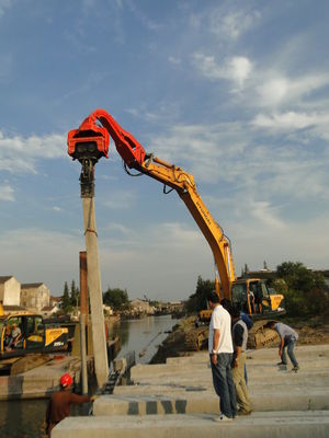 Calidad  TYSIM VS400 Excavator Hammer Mounted Pile Driver / Pile Driving Hammer 2.15t fábrica