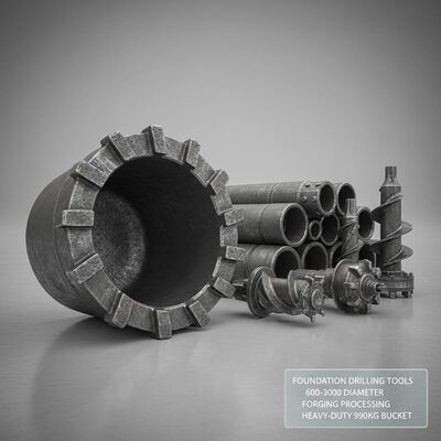 Herramientas de perforación de cimientos con diámetro 600-3000 y procesamiento de forja para pesados 990 kg de peso del cubo